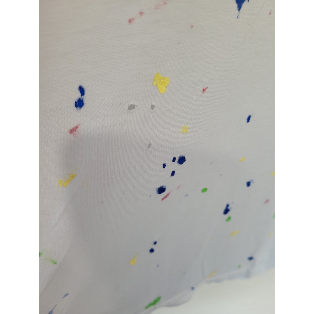 Lauren Moshi‎ Peace Love Happiness Smiley Face Splatter Print T Shirt Size S #21 - Picture 4 of 6
